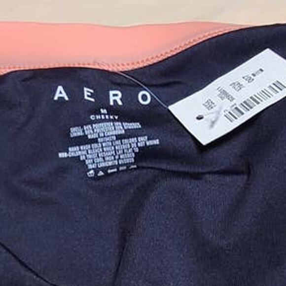 Aeropostale Blue Floral Print Cheeky Bikini Bottom ~ size M Junior - Picture 3 of 4